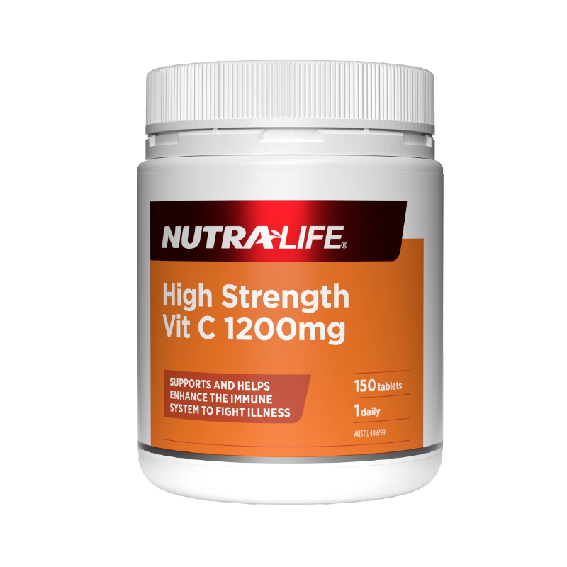 High Strength Vit C 1200mg By Nutra Life Supplement Mart