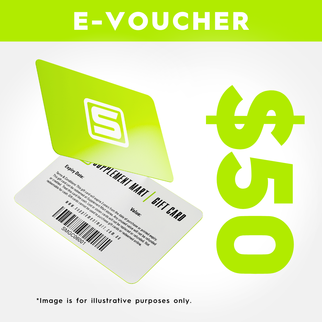 Supplement Mart $50 Gift Voucher Australia