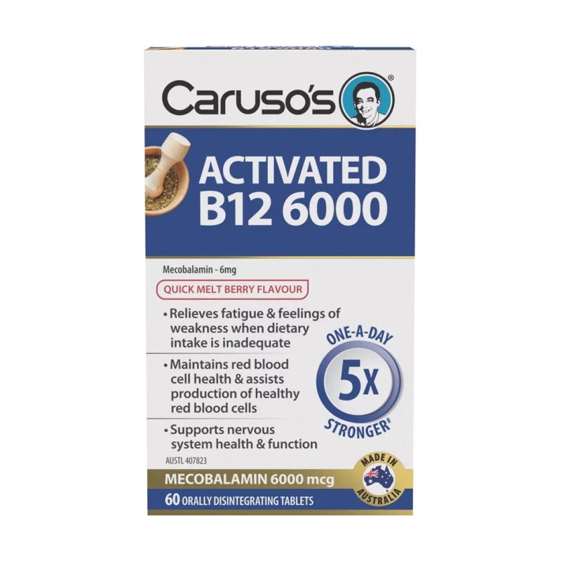 Activated B12 6000 by Carusos Natural Health Australia