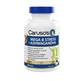 Mega B Stress + Ashwagandha by Carusos Natural Health