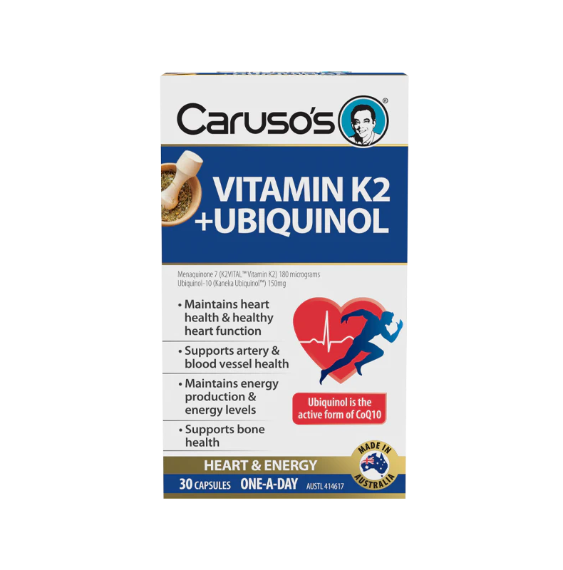 Vitamin K2 Ubiquinol by Carusos Natural Health Supplement Mart