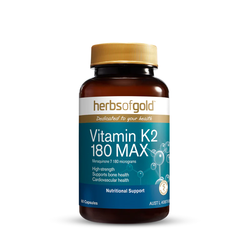 Vitamin K2 180 Max by Herbs of Gold Australia