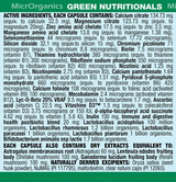 100% Vegan Multivitamin Capsules by MicrOrganics Green Nutritionals