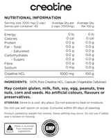 Creatine HCL Capsules by Switch Nutrition