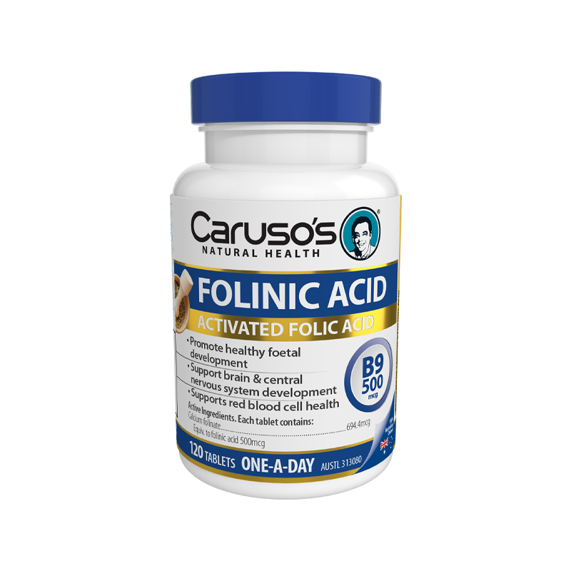 Folinic Acid (Vitamin B9) by Carusos Natural Health Australia