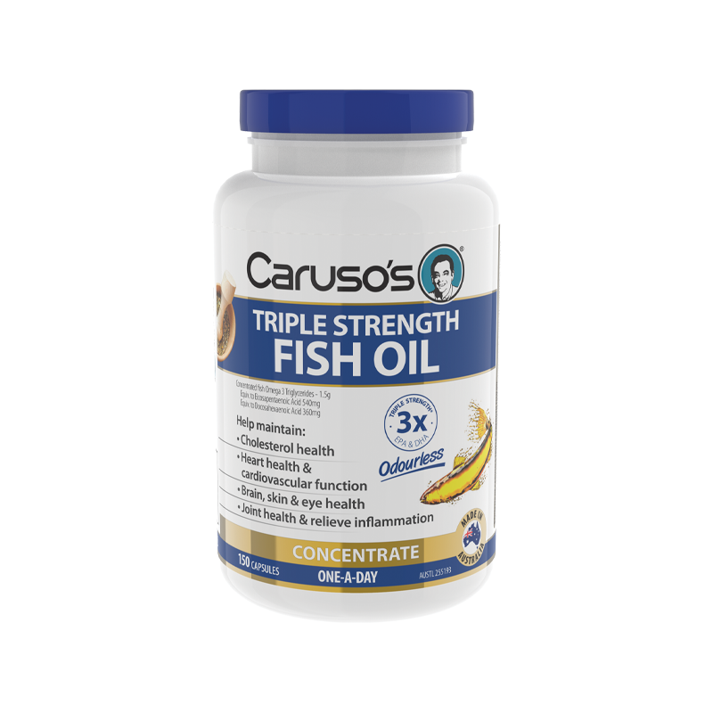 Triple Strength Odourless Fish Oil by Carusos Natural Health