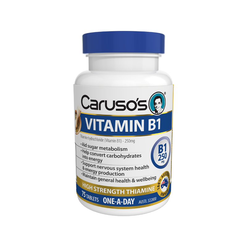 Vitamin B1 250mg by Carusos Natural Health Australia