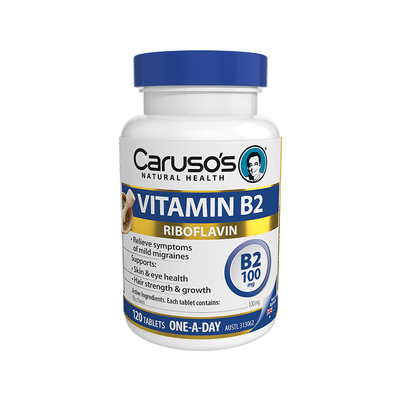 Vitamin B2 100mg by Carusos Natural Health Australia