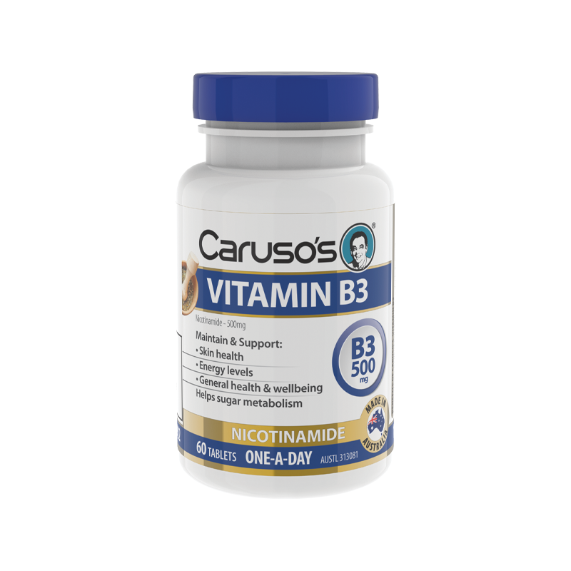 Vitamin B3 500mg by Carusos Natural Health Australia