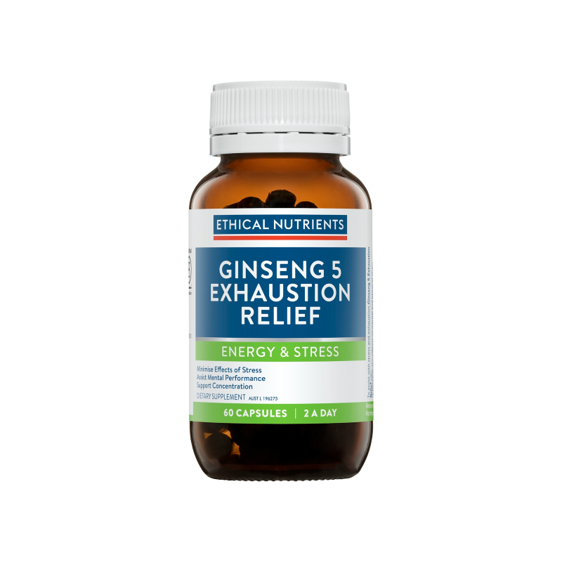 Ginseng 5 Exhaustion Relief by Ethical Nutrients Australia