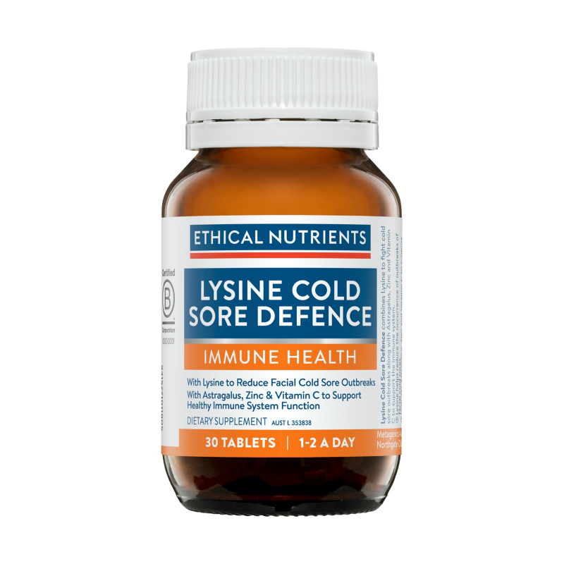 Lysine Cold Sore Defence by Ethical Nutrients Australia