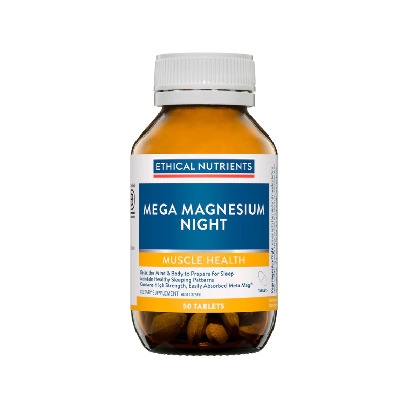 Mega Magnesium Night Tablets by Ethical Nutrients Australia