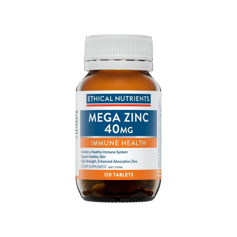 Mega Zinc 40mg by Ethical Nutrients Australia