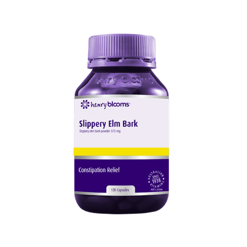 Slippery Elm 375mg Capsules by Henry Blooms Australia