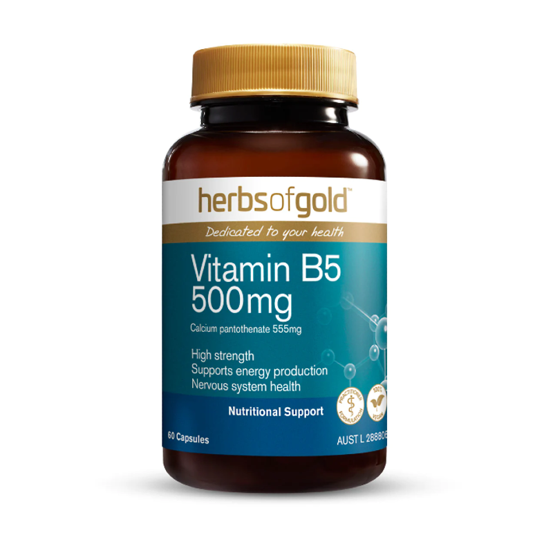 Vitamin B5 500mg by Herbs of Gold Australia