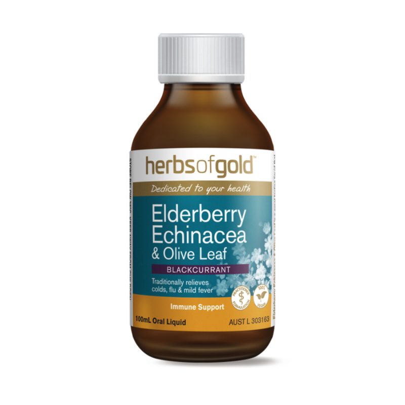 Elderberry Echinacea & Olive Leaf by Herbs of Gold Australia