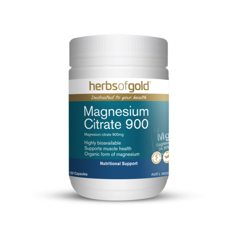 Magnesium Citrate 900 by Herbs of Gold Australia