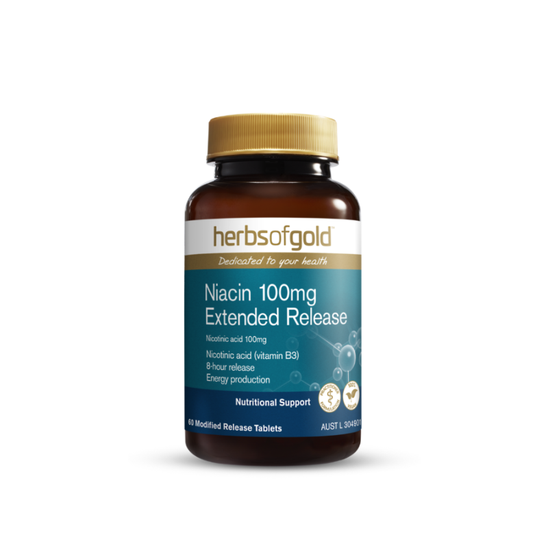 Niacin 100mg Extended Release by Herbs of Gold Australia