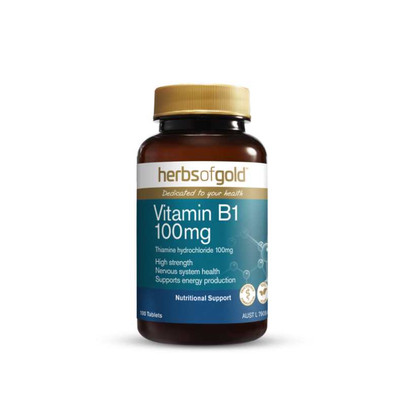 Vitamin B1 100mg by Herbs of Gold Australia