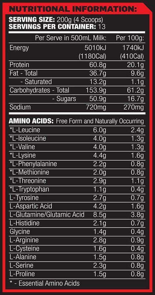 Absolute Nutrition Mass Gainer Supplement Powder