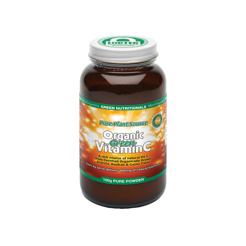 Pure Plant Sourced Organic Green Vitamin C Powder by MicrOrganics Green Nutritionals Australia