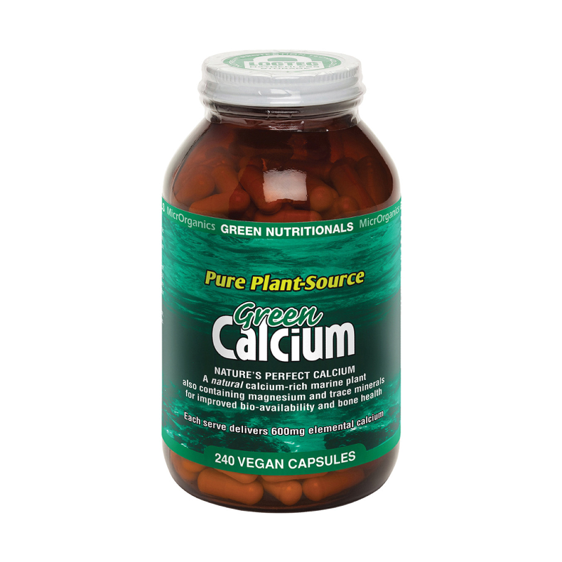 Pure Plant Sourced Green Calcium Capsules by MicrOrganics Green Nutritionals Australia